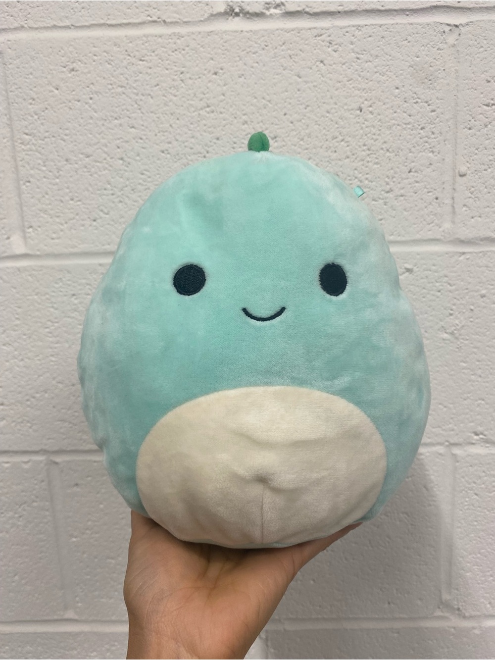 Squishmallows 12 inch Ben the Teal Dinosaur with White Belly